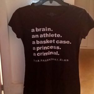 Breakfast Club Movie Personality Label Tee Black Size Medium